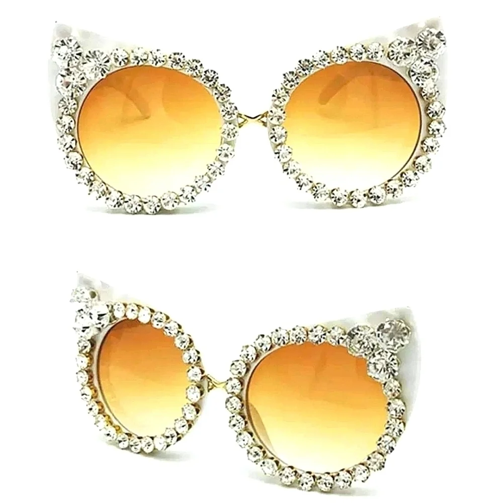 NEW CAT EYE RHINESTONE SUNGLASSES - FASHIONABLE!!